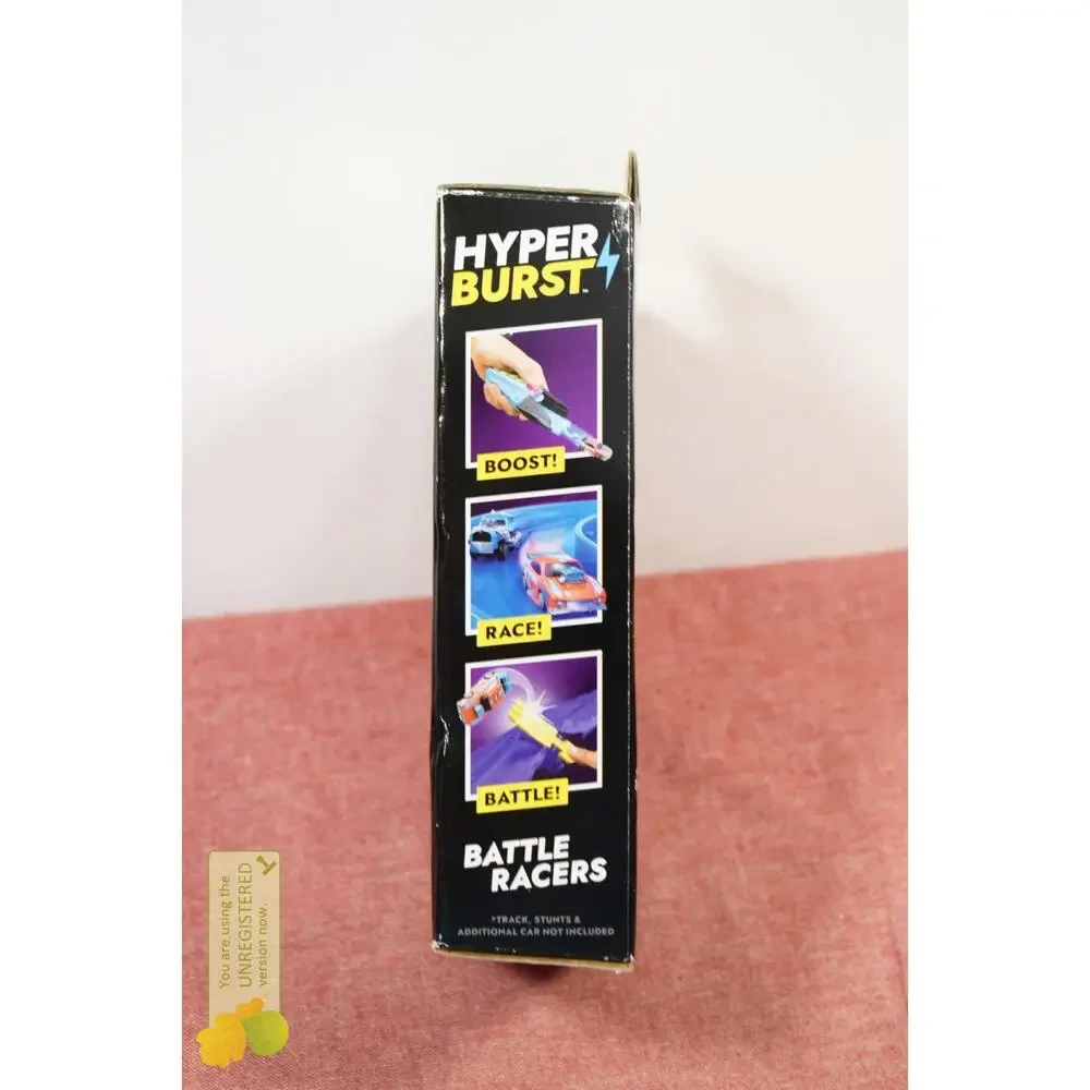 Hyper Burst Battle Racers Purple Yellow Crusher Car and Launcher